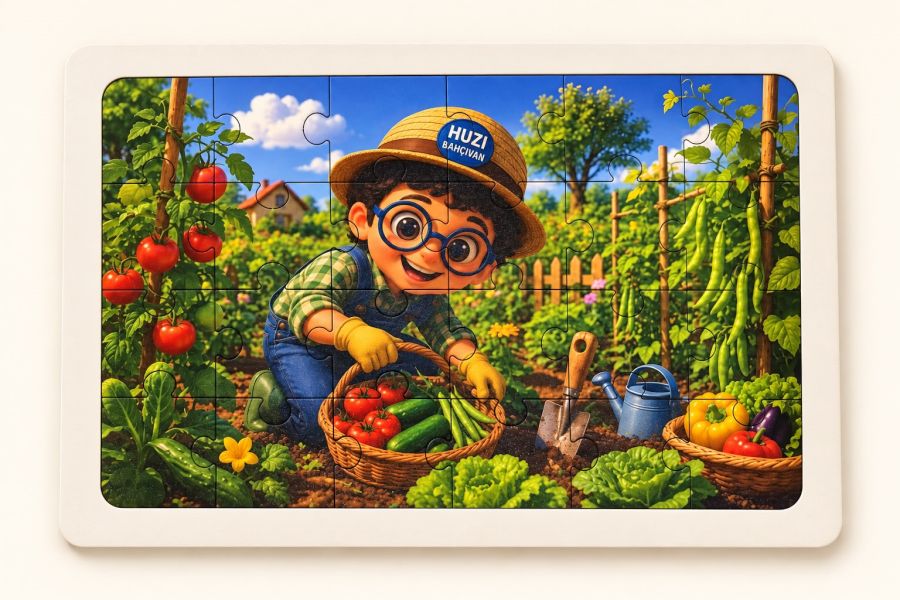 Bahçıvan Huzi - 24 Parça Ahşap Puzzle Bahçıvan Huzi - 24 Parça Ahşap Puzzle