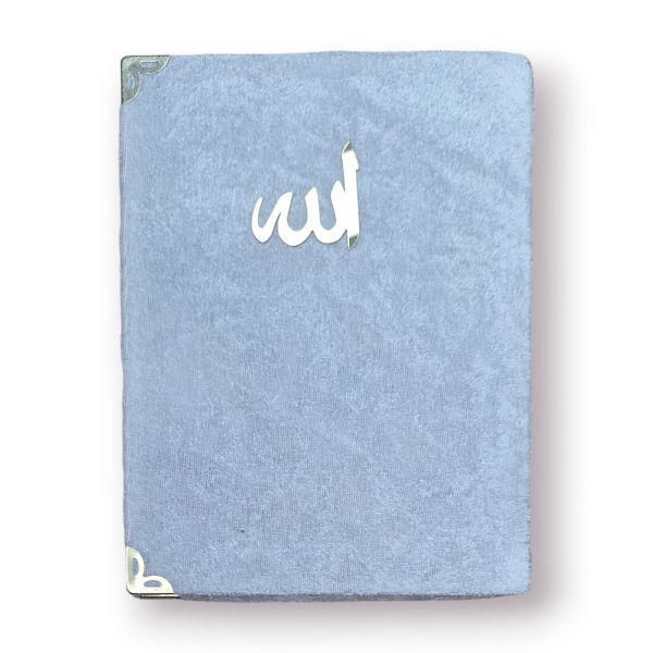 Çanta Boy Kadife Kapaklı Yasin Kitabı Süngerli 128 Sayfa Bebe Mavi Renk