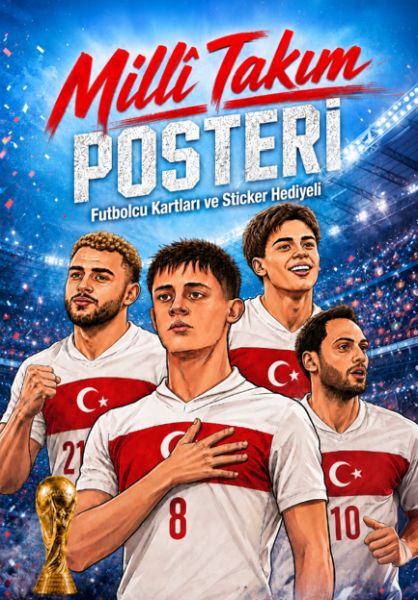 Milli Takım Poster Kitabı - (Futbolcu Kartı+Futbolcu Sticker Hediyeli) Milli Takım Poster Kitabı - (Futbolcu Kartı+Futbolcu Sticker Hediyeli)