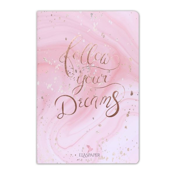 Marble Pembe Follow Your Dreams Defter Marble Pembe Follow Your Dreams Defter