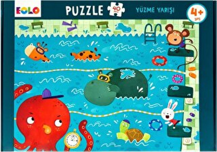 Yer Puzzle-40 Parça Puzzle - Yüzme Yarışı Yer Puzzle-40 Parça Puzzle - Yüzme Yarışı