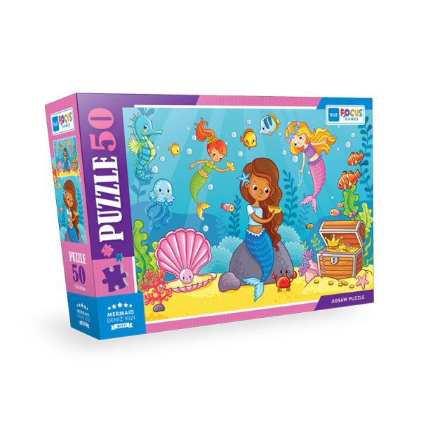 Blue Focus - Mermaid (Deniz Kızı) - Puzzle 50 Parça Blue Focus - Mermaid (Deniz Kızı) - Puzzle 50 Parça