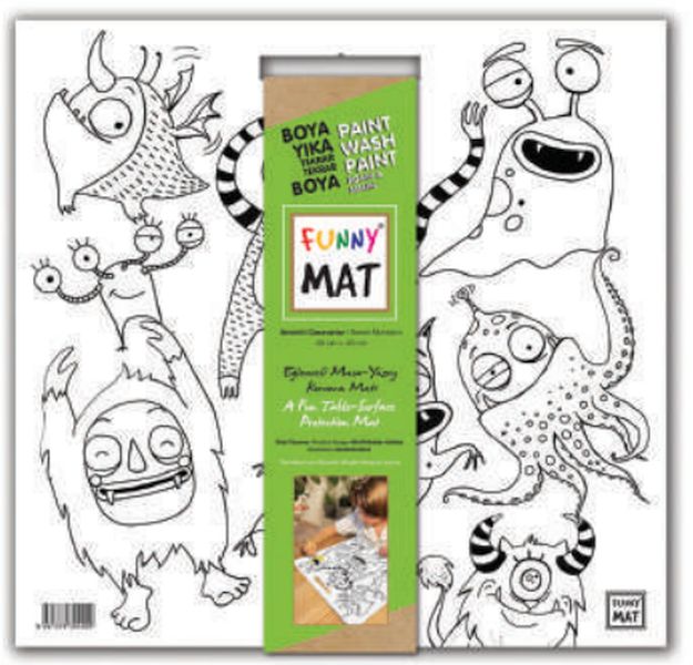 Funny Mat - Sevimli Canavarlar 40x40cm Funny Mat - Sevimli Canavarlar 40x40cm