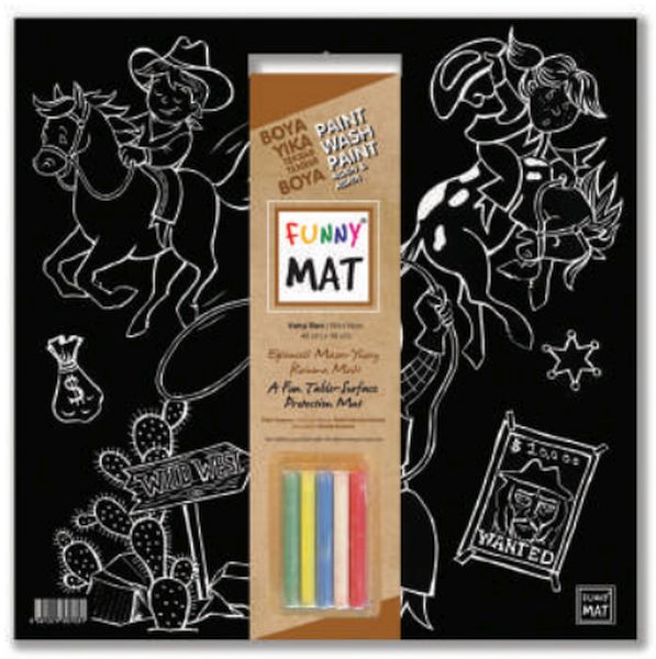 Funny Mat - Vahşi Batı 40x40cm Funny Mat - Vahşi Batı 40x40cm
