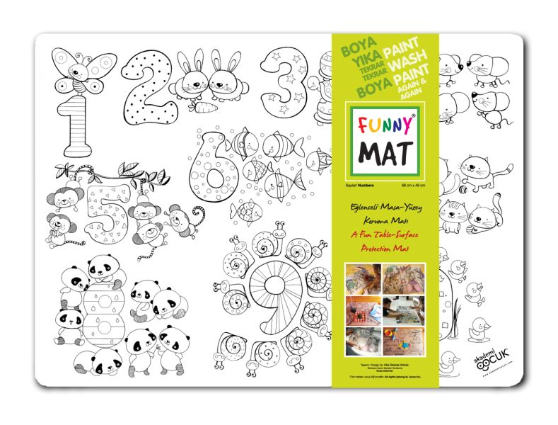 Funny Mat - Sayılar - Büyük 68x48cm Funny Mat - Sayılar - Büyük 68x48cm