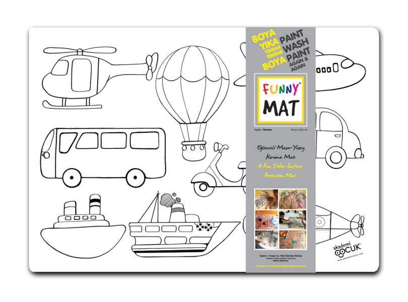 Funny Mat - Taşıtlar - 33,5x48cm Funny Mat - Taşıtlar - 33,5x48cm