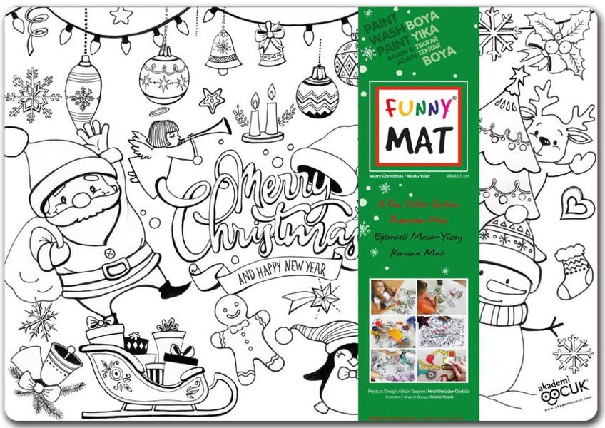 Funny Mat - Yeni Yıl - 33,5x48cm Funny Mat - Yeni Yıl - 33,5x48cm