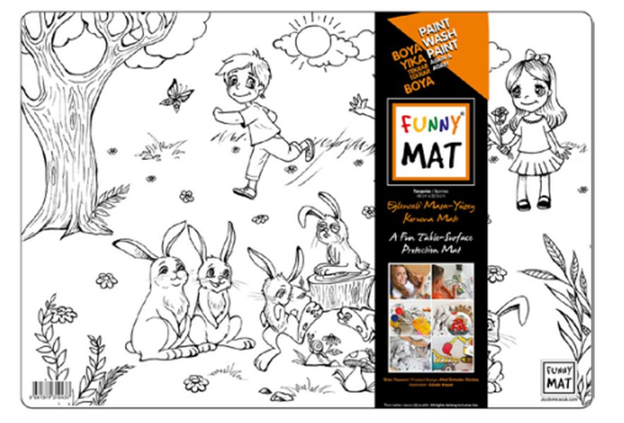 Funny Mat- Tavşanlar - 33,5x48cm Funny Mat- Tavşanlar - 33,5x48cm