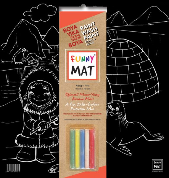 Funny Mat Black Kutup (Tebeşirli) Funny Mat Black Kutup (Tebeşirli)