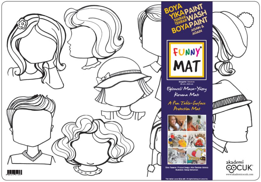 Funny Mat - Duygular - Küçük 33,5x48cm Funny Mat - Duygular - Küçük 33,5x48cm