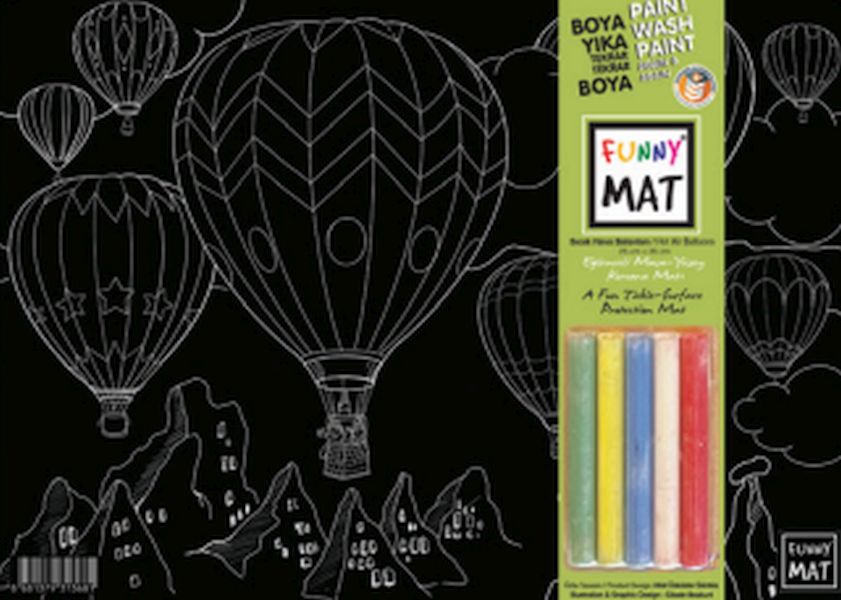 Funny Mat Black (Tebeşirli) Sıcak Hava Balonu 25X35 Cm Funny Mat Black (Tebeşirli) Sıcak Hava Balonu 25X35 Cm