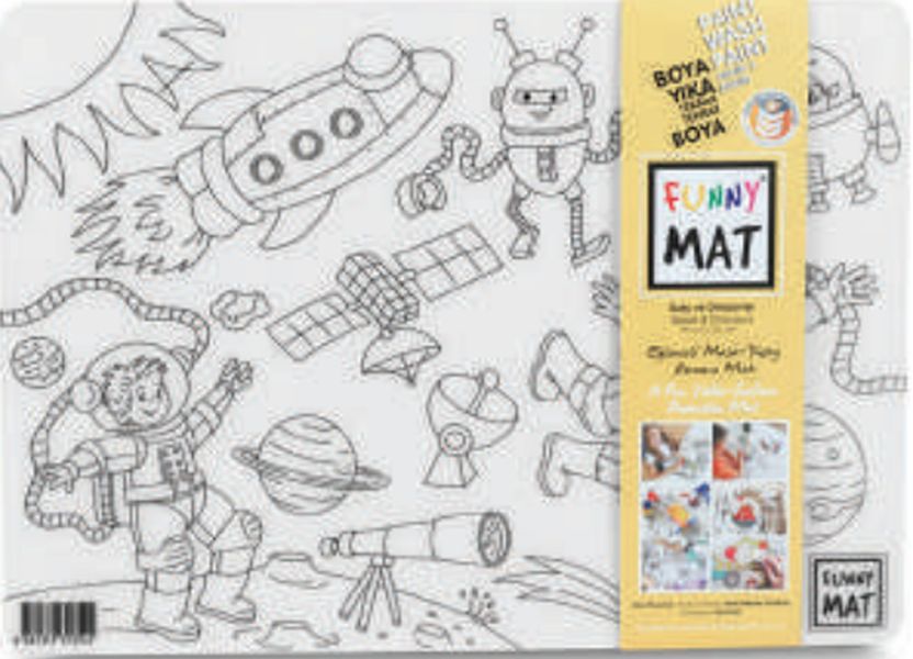 Funny Mat - Uzay Ve Dinozorlar 25 X 35 Cm Funny Mat - Uzay Ve Dinozorlar 25 X 35 Cm