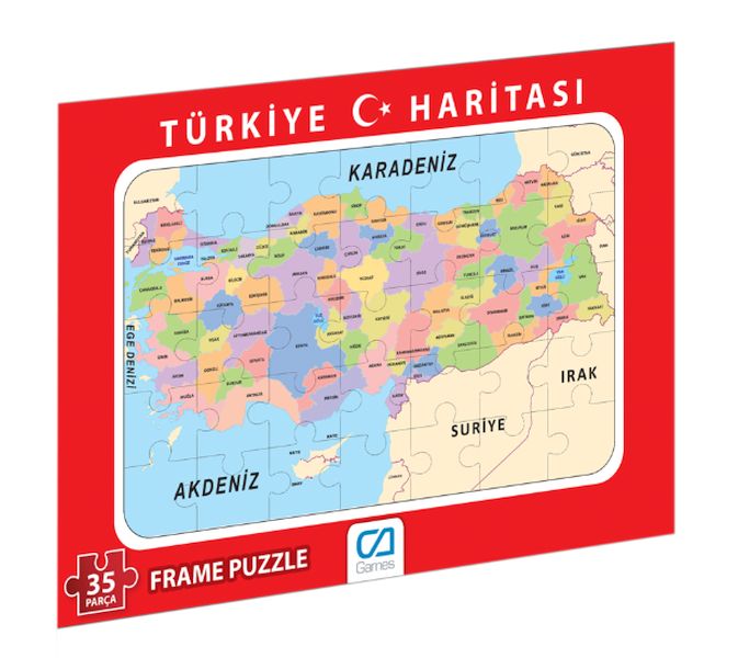 Türkiye Haritası Frame Puzzle-35 Türkiye Haritası Frame Puzzle-35