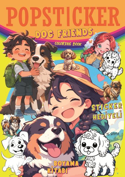 Dog Friends Boyama Kitabı Popsticker Dog Friends Boyama Kitabı Popsticker