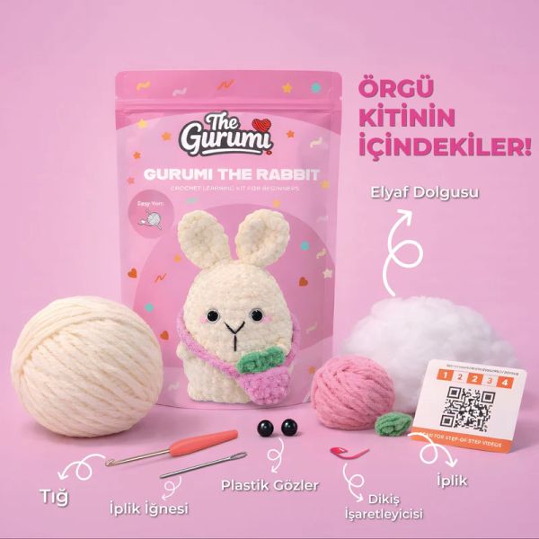 The Gurumi Tavşan Örgü Öğrenme Kiti (TG003) The Gurumi Tavşan Örgü Öğrenme Kiti (TG003)