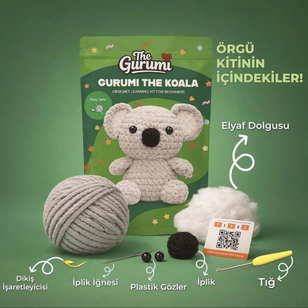 The Gurumi Koala Örgü Öğrenme Kiti (TG005) The Gurumi Koala Örgü Öğrenme Kiti (TG005)