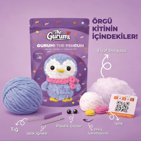 The Gurumi Penguen Örgü Öğrenme Kiti (TG006) The Gurumi Penguen Örgü Öğrenme Kiti (TG006)