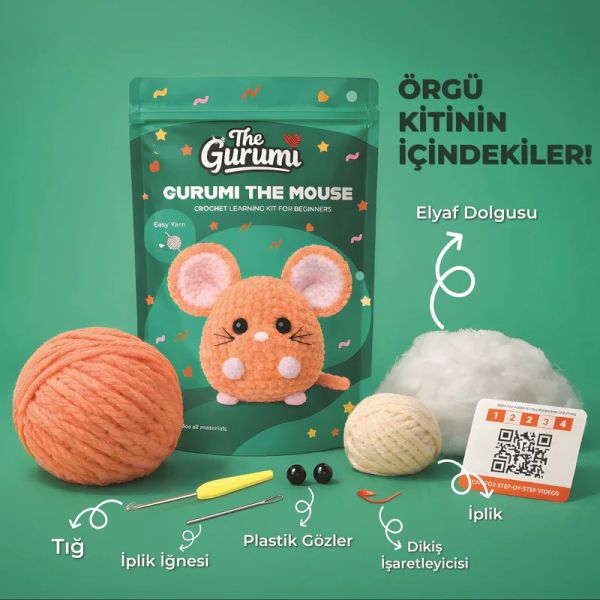 The Gurumi Fare Örgü Öğrenme Kiti (TG008) The Gurumi Fare Örgü Öğrenme Kiti (TG008)