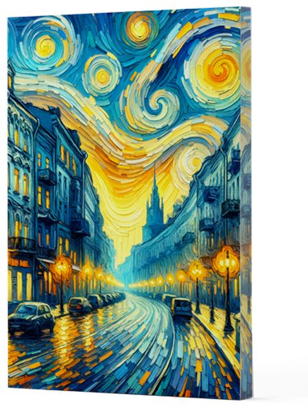 Van Gogh 6 - Sokak Çizgili Yan Boyamalı Defter Van Gogh 6 - Sokak Çizgili Yan Boyamalı Defter