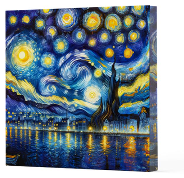 Van Gogh 7 Yıldızlı Gece - Çizgisiz Yan Boyamalı Defter Van Gogh 7 Yıldızlı Gece - Çizgisiz Yan Boyamalı Defter
