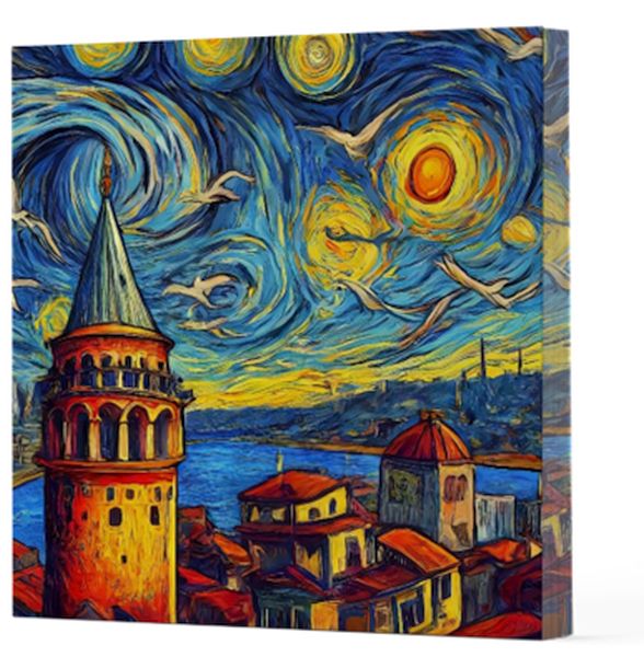 Van Gogh 5 Galata - Çizgisiz Yan Boyamalı Defter Van Gogh 5 Galata - Çizgisiz Yan Boyamalı Defter
