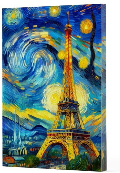 Van Gogh 9 - Eyfel Kulesi Çizgili Yan Boyamalı Defter Van Gogh 9 - Eyfel Kulesi Çizgili Yan Boyamalı Defter