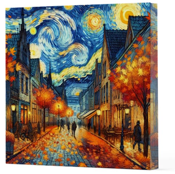 Van Gogh 3 Sokak - Çizgisiz Yan Boyamalı Defter Van Gogh 3 Sokak - Çizgisiz Yan Boyamalı Defter