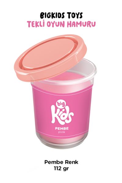 Bigkids Toys / Pembe - 12'li Oyun Hamuru (112 Gr)