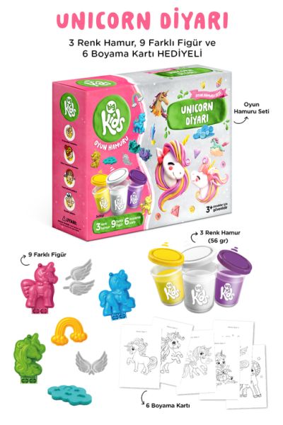 Unicorn Diyarı Oyun Hamuru Seti (18 Parça - 362 Gr) Unicorn Diyarı Oyun Hamuru Seti (18 Parça - 362 Gr)