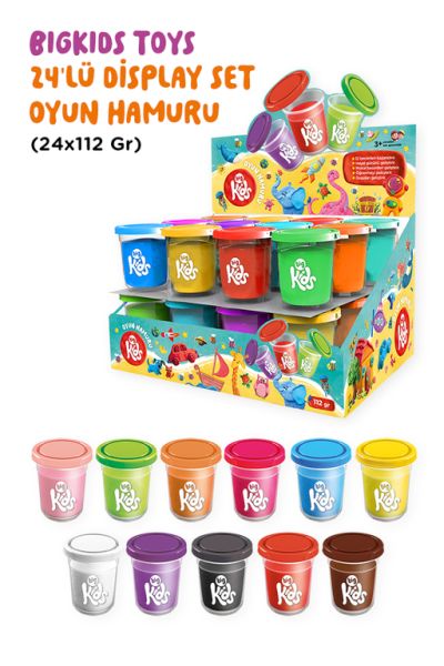 Bigkids Toys / 24’Lü Display Kutu Oyun Hamuru (24X112 Gr) Bigkids Toys / 24’Lü Display Kutu Oyun Hamuru (24X112 Gr)