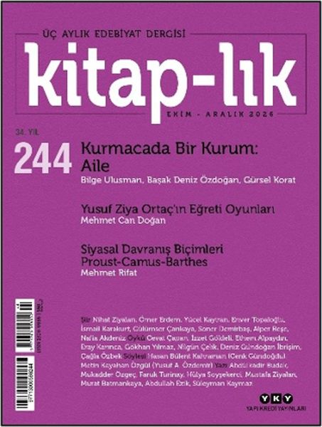 Kitap-lık Dergisi Sayı 244 Ekim - Aralık 2026 Kitap-lık Dergisi Sayı 244 Ekim - Aralık 2026