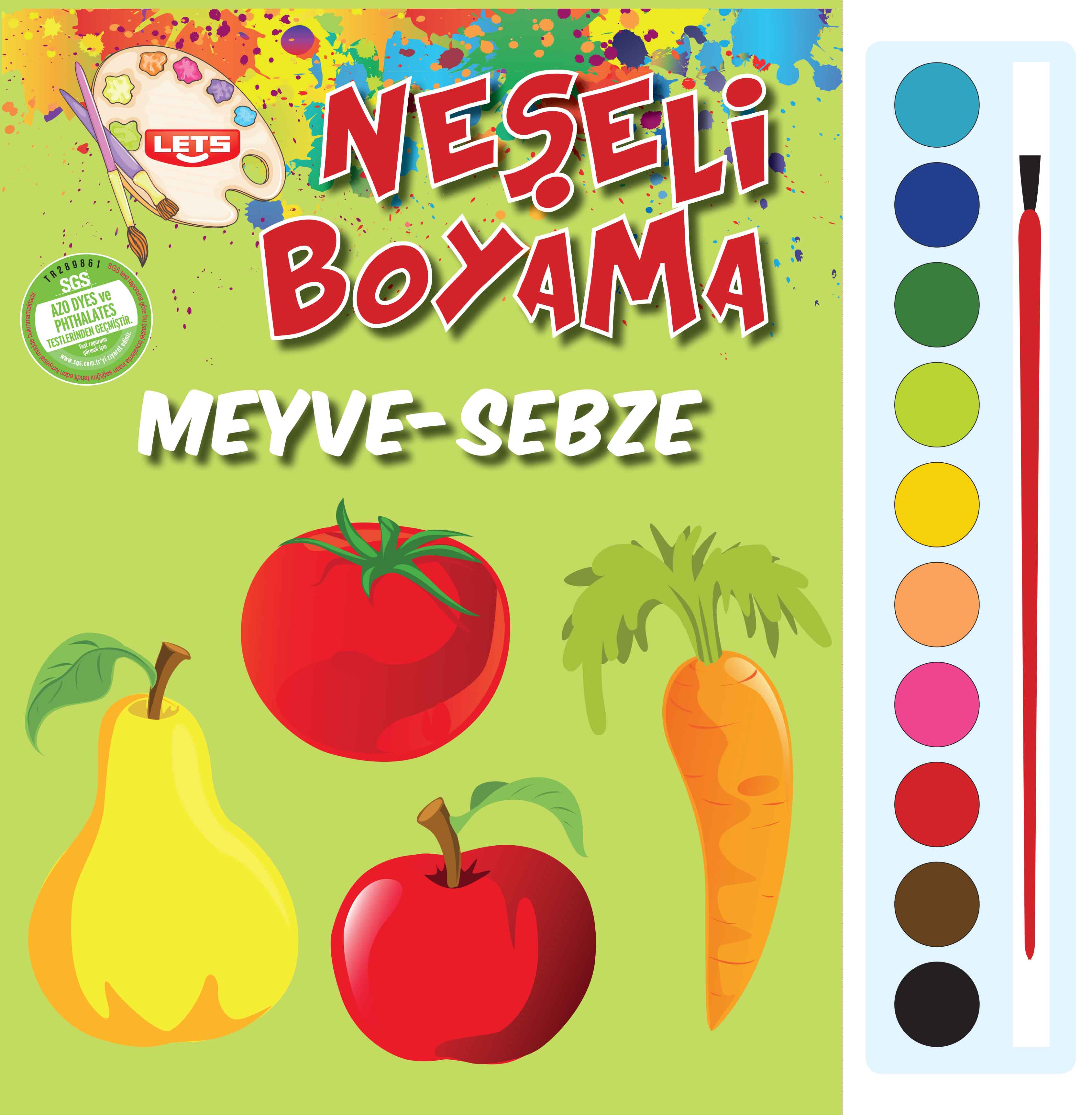 Neşeli Boyama - Meyve-Sebze Neşeli Boyama - Meyve-Sebze