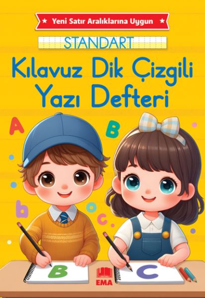 Dik Temel Harflerle Standart Renkli Kareli Yazı Defteri Dik Temel Harflerle Standart Renkli Kareli Yazı Defteri