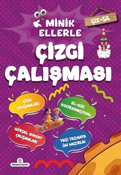 Çiz - Sil Minik Ellerle Çizgi Çalışması (Kalem Hediyeli)
