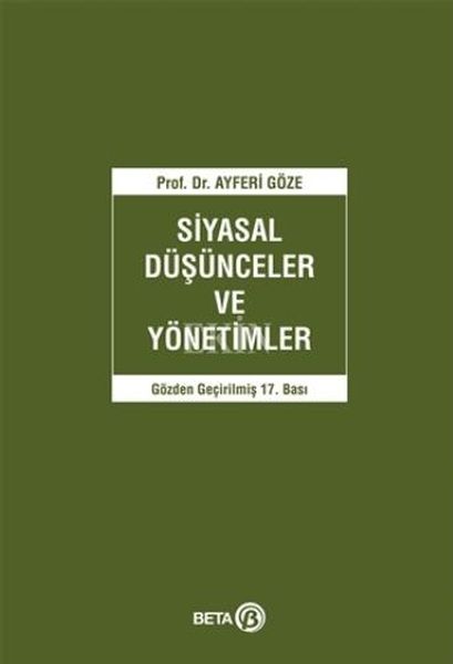 Siyasal Düşünceler ve Yönetimler Siyasal Düşünceler ve Yönetimler