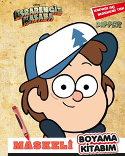 Maskeli Boyama Kitabım Dipper - Esrarengiz Kasaba Maskeli Boyama Kitabım Dipper - Esrarengiz Kasaba