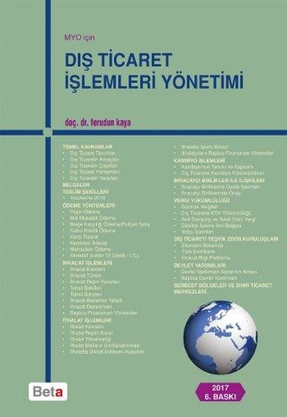 Dış Ticaret İşlemleri Yönetimi Dış Ticaret İşlemleri Yönetimi