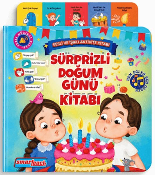 Sürprizli Doğum Günü Kitabı - Sesli ve Işıklı Kitap (Ses Sensörlü)