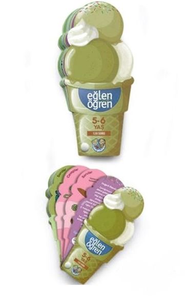 Eğlen Öğren Ice Cream - 120 Soru (5-6 Yaş) Eğlen Öğren Ice Cream - 120 Soru (5-6 Yaş)