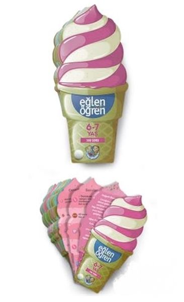 Eğlen Öğren Ice Cream - 300 Soru (6-7 Yaş) Eğlen Öğren Ice Cream - 300 Soru (6-7 Yaş)