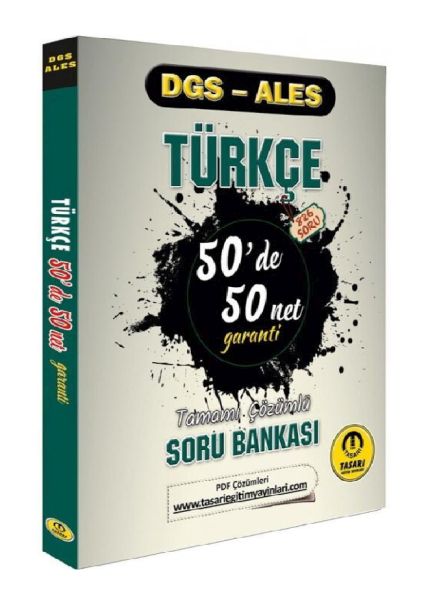 Tasarı DGS ALES Türkçe 50 de 50 Net Garanti Soru Bankası Tasarı DGS ALES Türkçe 50 de 50 Net Garanti Soru Bankası