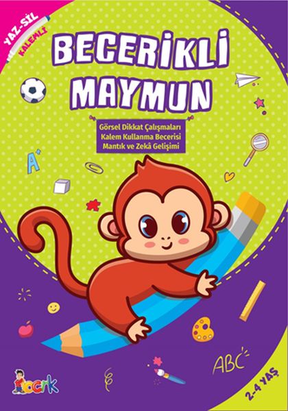 Becerikli Maymun - Yaz-Sil-Kalemli Becerikli Maymun - Yaz-Sil-Kalemli