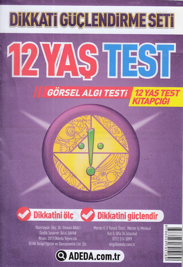Dikkati Güçlendirme Seti 12 Yaş Test Dikkati Güçlendirme Seti 12 Yaş Test
