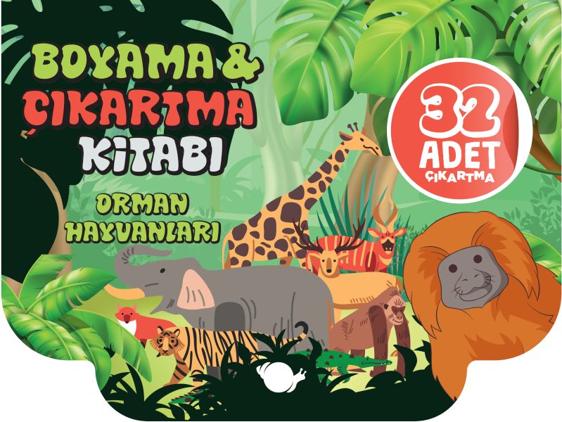 Orman Hayvanları - Boyama ve Çıkartma Kitabı Orman Hayvanları - Boyama ve Çıkartma Kitabı
