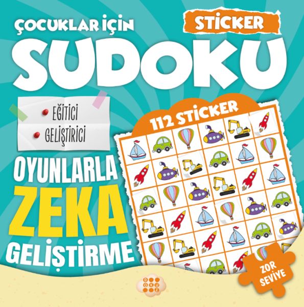 Çocuklar için Sudoku - Sticker Hediyeli Zor Seviye 1 Çocuklar için Sudoku - Sticker Hediyeli Zor Seviye 1