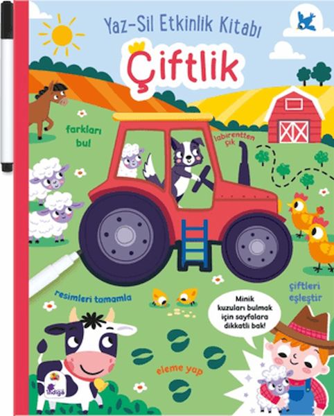 Yaz-Sil Etkinlik Kitabı - Çiftlik (Kalemli) Yaz-Sil Etkinlik Kitabı - Çiftlik (Kalemli)