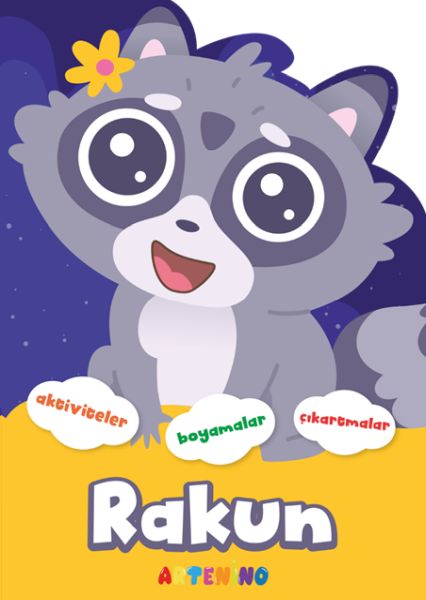 Şekilli Hayvanlar Serisi - Rakun Aktivite Boyama Çıkartma Kitabı Şekilli Hayvanlar Serisi - Rakun Aktivite Boyama Çıkartma Kitabı