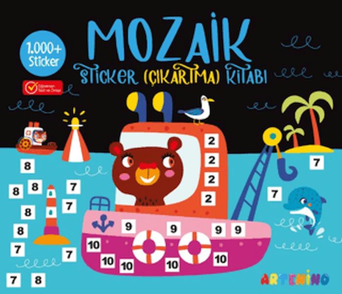 Mozaik Sticker Çıkartma Kitabı - Siyah Mozaik Sticker Çıkartma Kitabı - Siyah