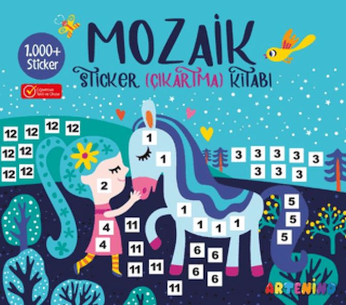 Mozaik Sticker Çıkartma Kitabı - Turkuaz Mozaik Sticker Çıkartma Kitabı - Turkuaz