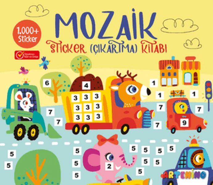 Mozaik Sticker Çıkartma Kitabı - Sarı Mozaik Sticker Çıkartma Kitabı - Sarı
